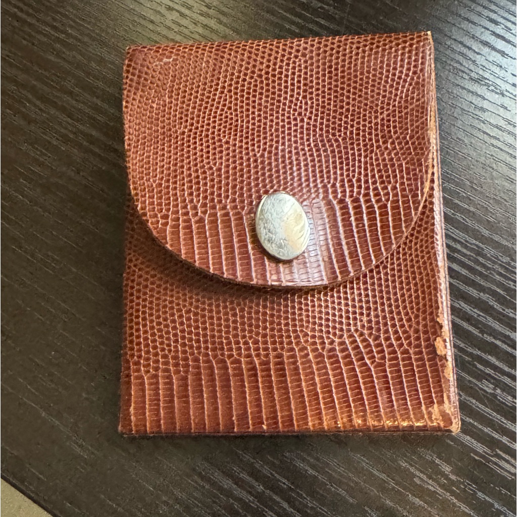 Nat Sherman Vintage Lizard Leather Sigarets Holder Case